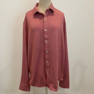Men's UNTUCKit Performance Red Button Down LongSleeve Shirt I Size Large